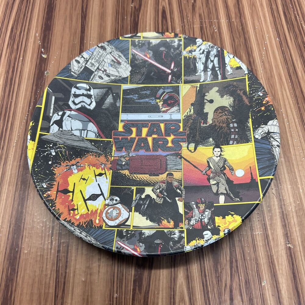 Star Wars Multicolor Plastic Plate Stormtrooper BB8 Kylo Ren Chewbacca Rey